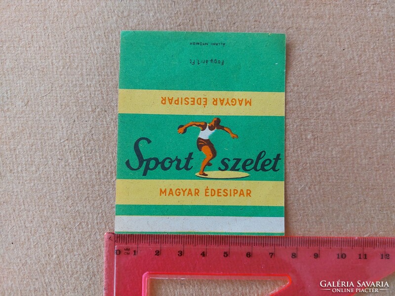 Retro chocolate paper sports bar Hungarian confectionery industry
