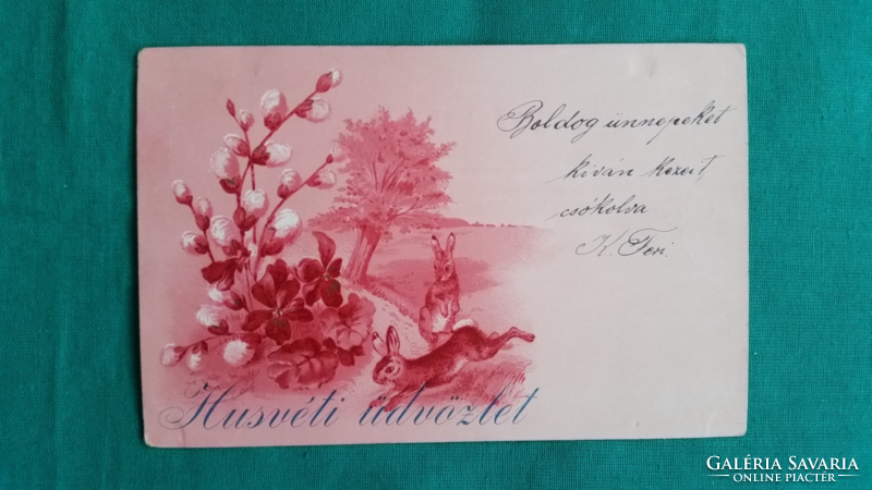 Antique Easter postcard, 1899