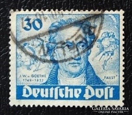 BB63p / Németország - Berlin 1949 Johann Wolfgang von Goethe bélyegsor 30 Pf. értéke pecsételt
