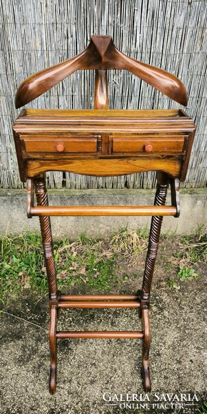 Beautifully carved mahogany sideboard clothes rack, clothes rack with hanger