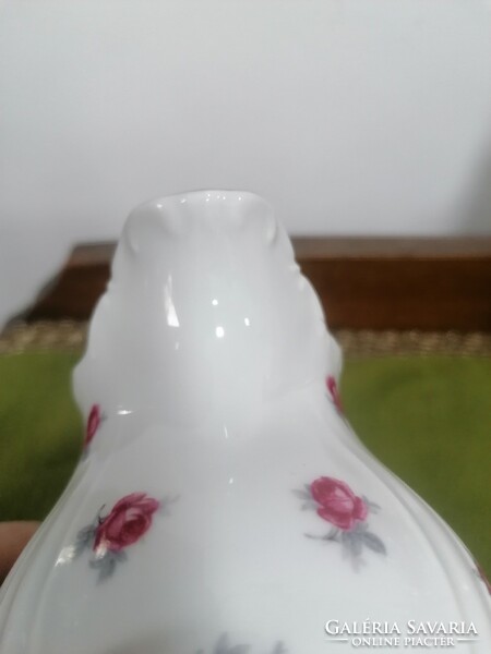 Zsolnay porcelain rose pattern milk spout