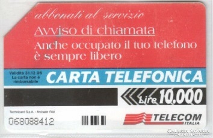 Külföldi telefonkártya 0368 (Olasz)