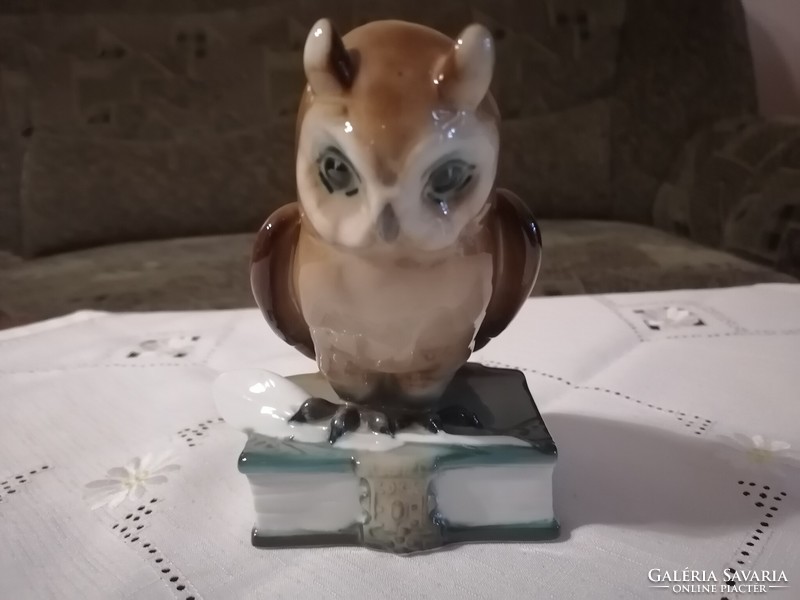 Zsolnay porcelain owl