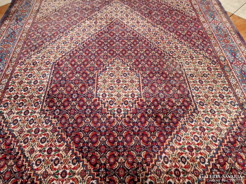 Álomszép iráni moud 211x305 kézi csomózású gyapjú perzsa szőnyeg BFZ606