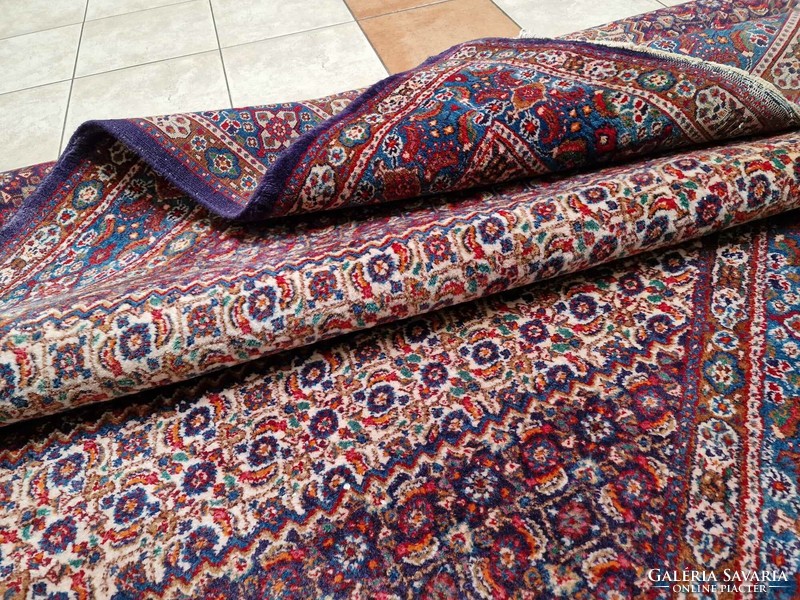Álomszép iráni moud 211x305 kézi csomózású gyapjú perzsa szőnyeg BFZ606