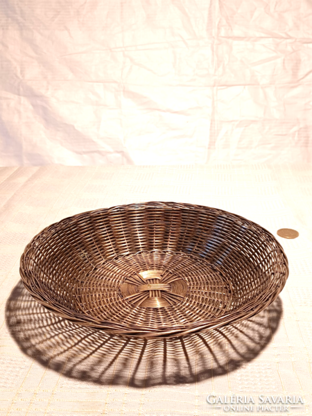 Silver-plated copper bread basket