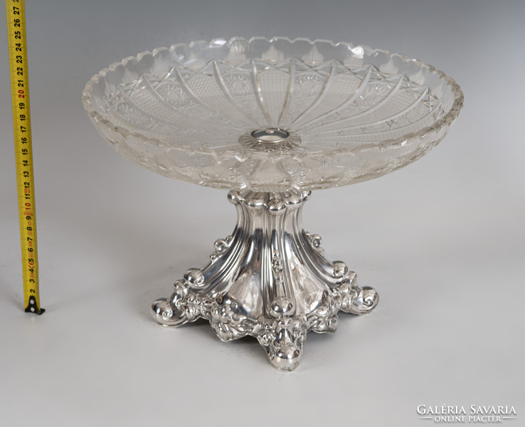 Silver antique Viennese centerpiece / serving tray