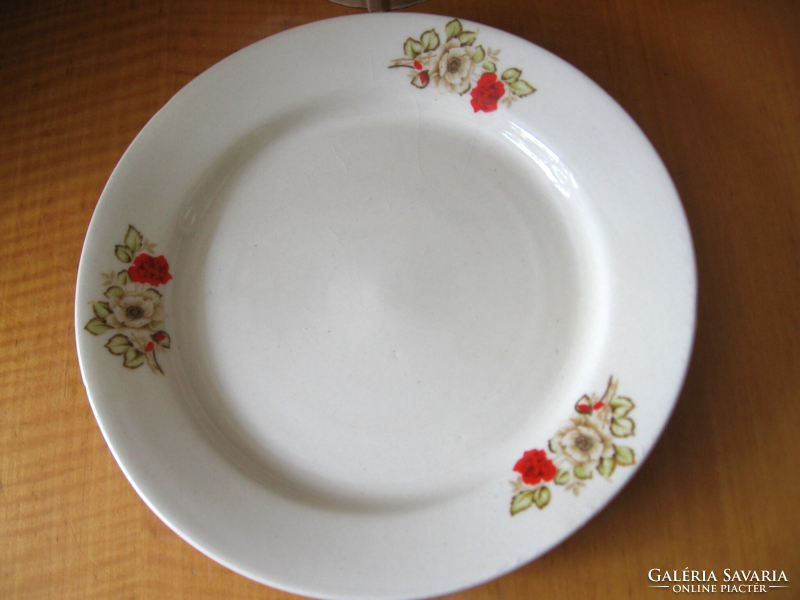 Retro rózsás kerámia tányér