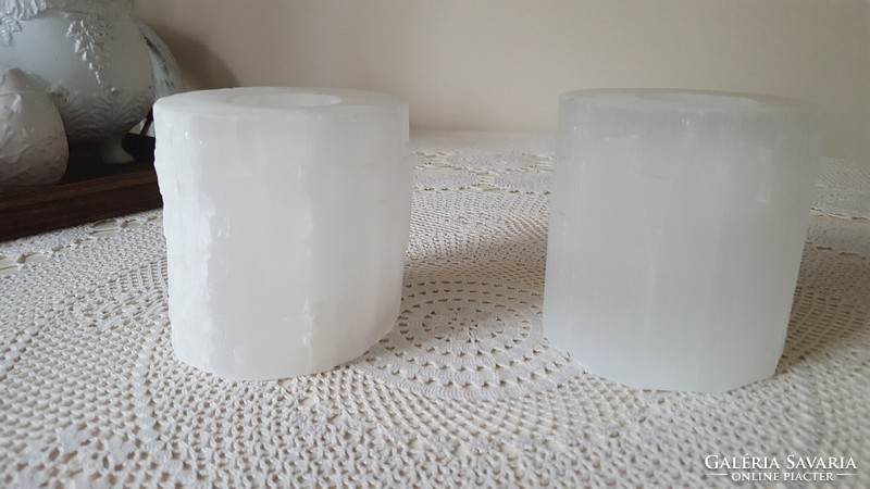 Selenite tea light holder 2 pcs.