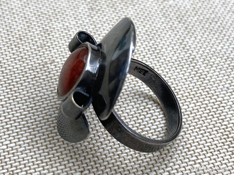 Modernista iparművészeti ötvös ékszer gyűrű