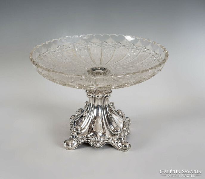 Silver antique Viennese centerpiece / serving tray