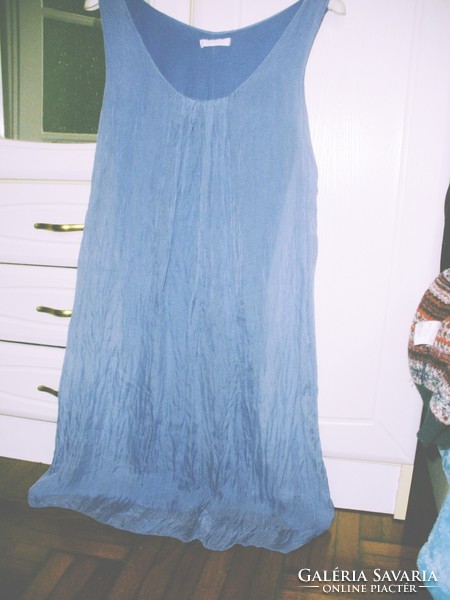 Silk dress, blue 100% silk