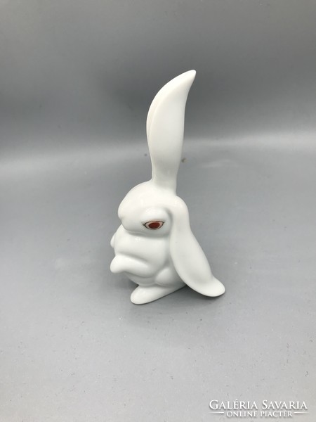 Herend hand-painted bunny with standing ears