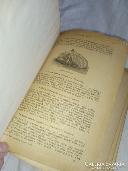 Régi szakácskönyv rész 305. oldaltól -, bekötve.