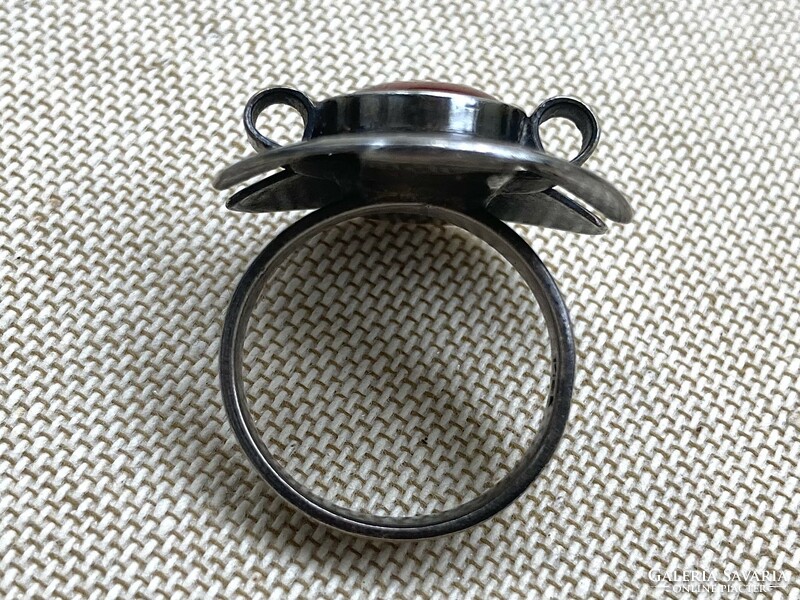 Modernista iparművészeti ötvös ékszer gyűrű