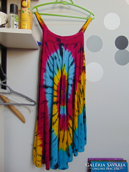 Új hippie stílusú lenge batik mintás nyári ruha