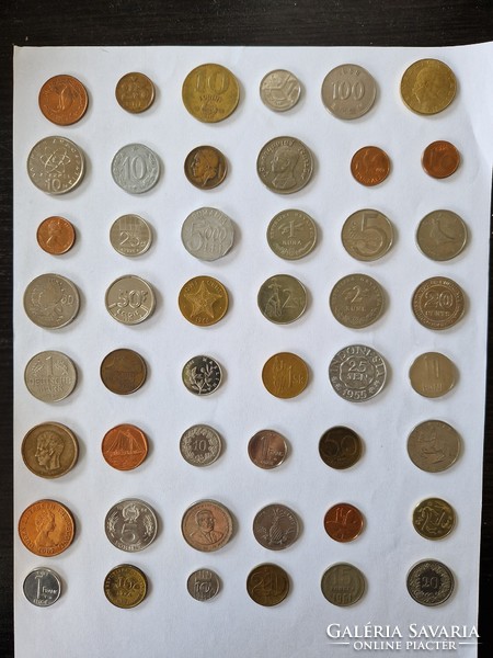 Coins from several countries are sold together