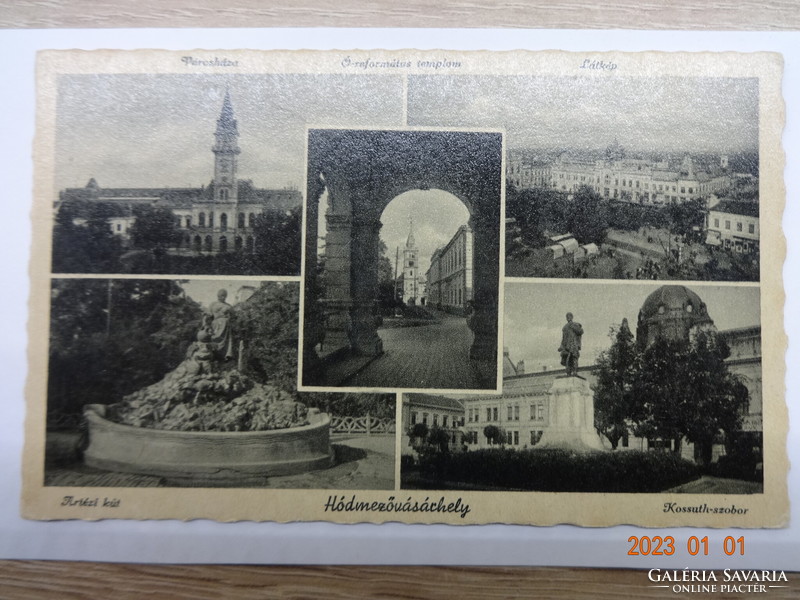 Old postcard: hódmezővásárhely, details (40s)