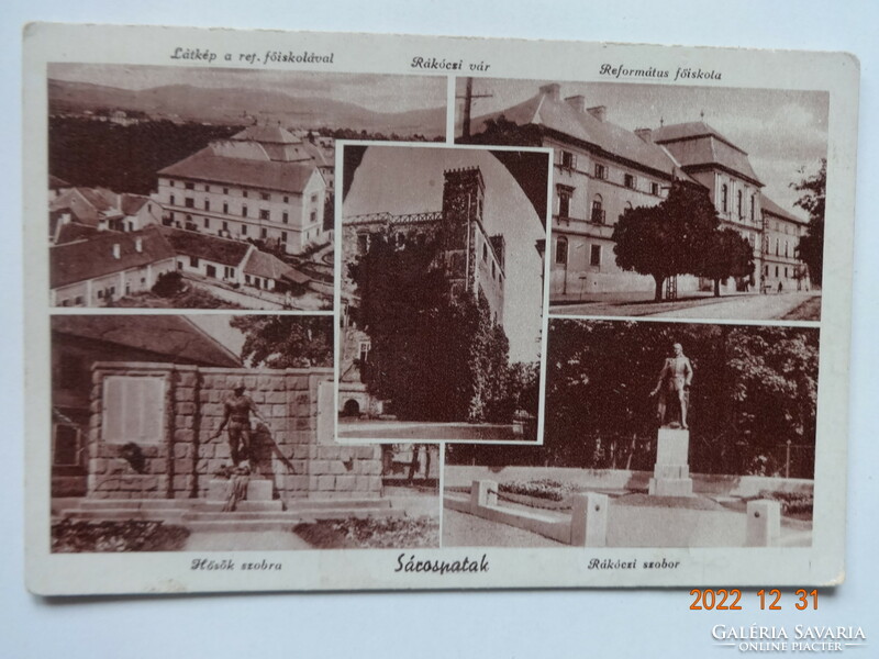 Régi képeslap: Sárospatak, részletek (40-es évek)