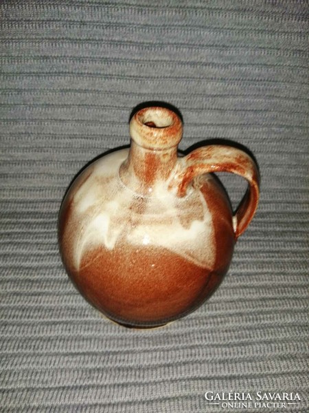 Glazed ceramic jug with handle (a14)