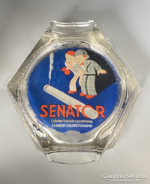 Régi JANINA SENATOR üveg reklám pénzvisszaadó 1930
