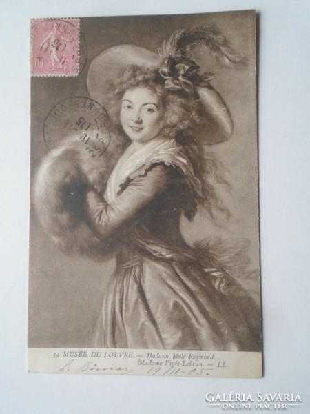 D201812  Régi képeslap  Mme Mole Raymond - 1905 Párizs