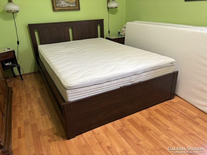 Ikea French bed with 4 drawers, new jysk with 28 cm thick mattress