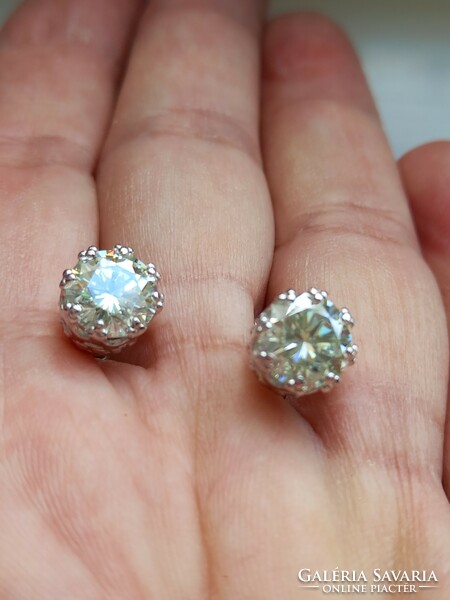 3.2Ct vvs1 h Valodi white moissanite diamond 925 sterling silver earrings