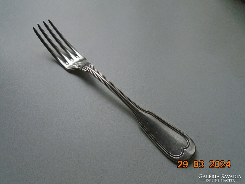 1850 Silver plate French metal blanc alpaca fork with j&b 84 master mark