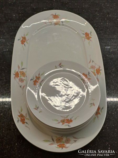 Retro Alföldi porcelán kínáló készlet elérhető tál tányér