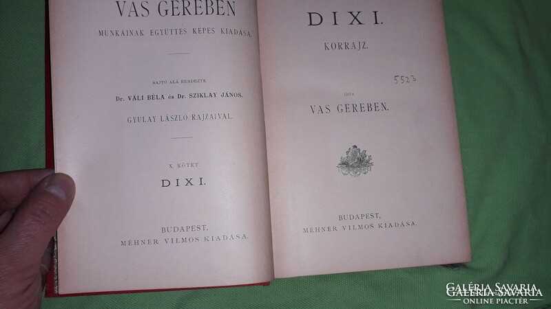 1855. Vas gereben: Dixi period novel book according to pictures by Vilmos Méhner
