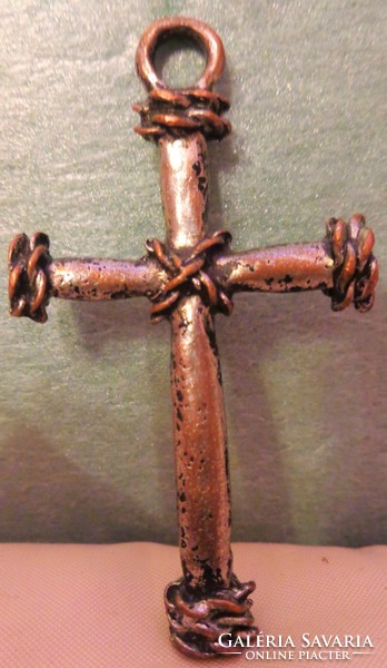 Silver-plated /copper alloy/ crucifix