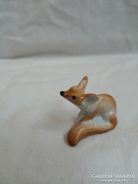 Rare mini Herend porcelain fox