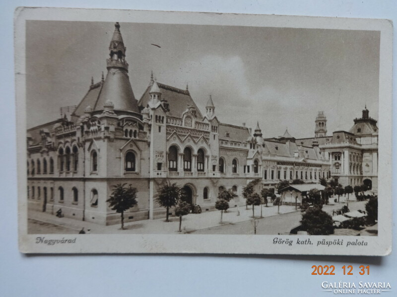 Old postcard: Nagyvárad, Greek cath. Bishop's Palace (40s)