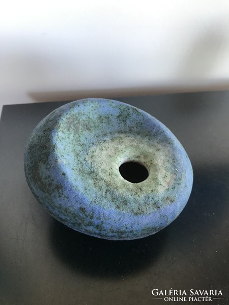 Ágoston Simó: blue pebble vase (2.) - (20/E2)