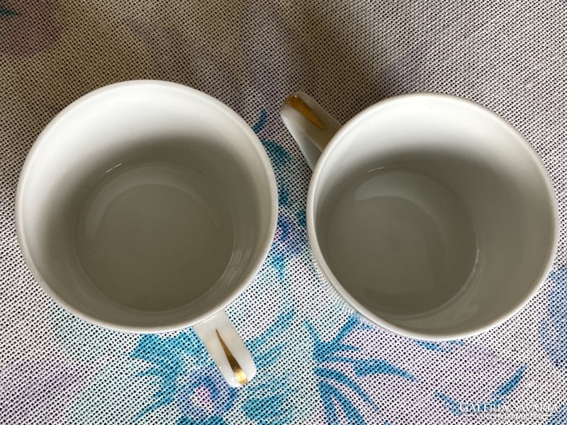 BEAC 75 év Hollóházi porcelán mokkás csésze pár