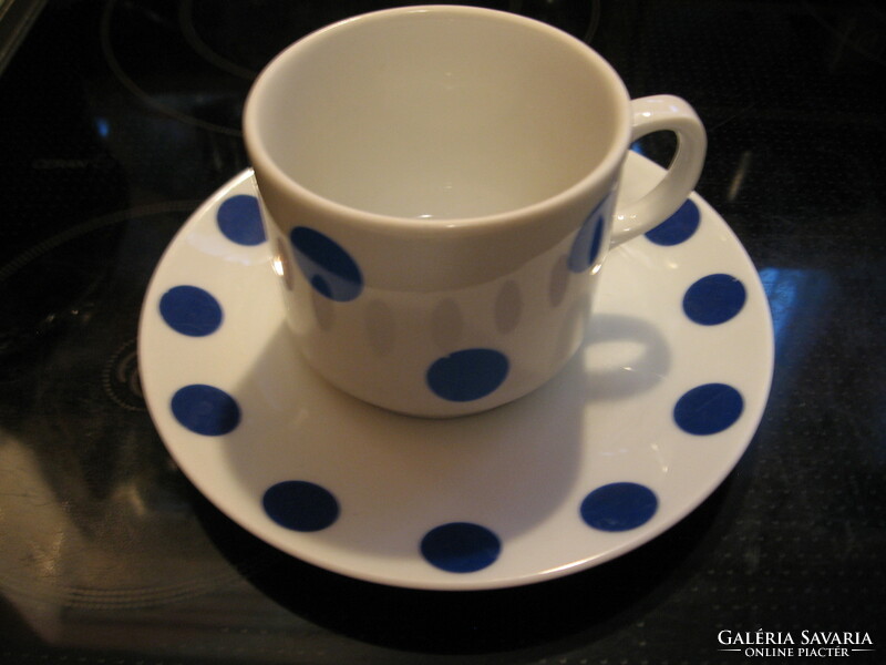 Kék pöttyös Bavaria porcelán kávés szett