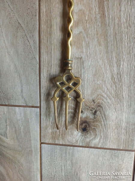 Gorgeous antique copper fork ii. (50.5X5 cm)