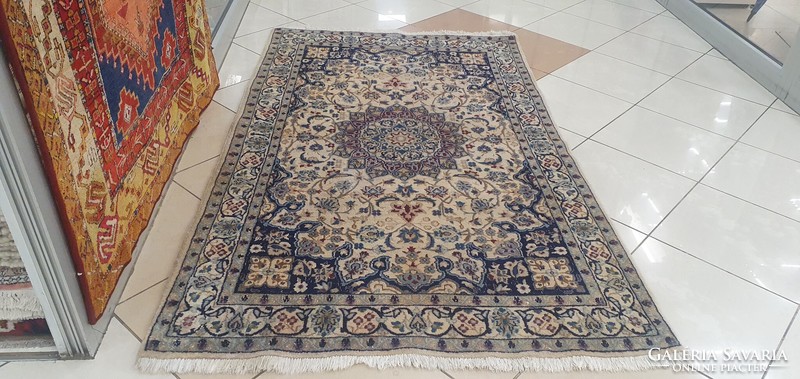 Km67 Iranian nain silk contour handmade woolen Persian carpet 120x210cm free courier