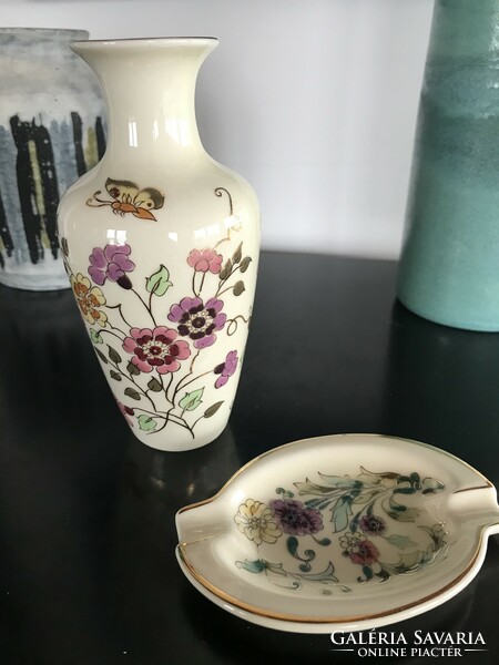 Zsolnay small vase and ashtray, marked and numbered pieces (33)