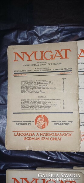 Nyugat magazine, full year of 1934