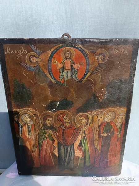 Antik 18 sz.ikon.  30 x 37 cm.