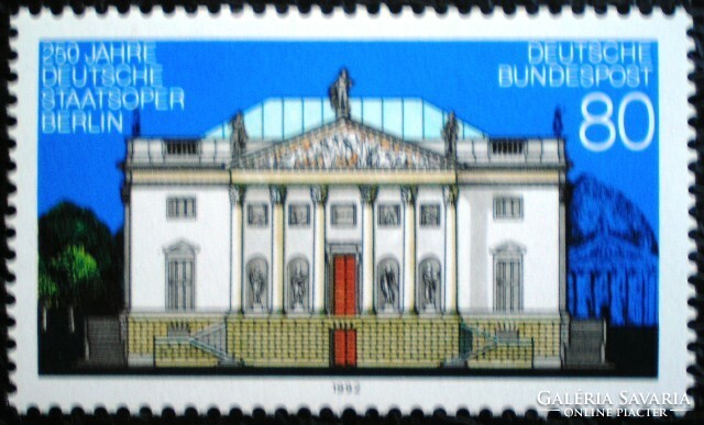 N1625 / Germany 1992 Berlin State Opera House stamp postal clerk