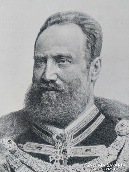 Copperplate: portrait of Count Vásonykeői Jenő Zichy