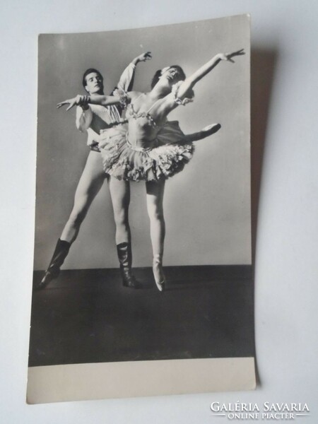 D201845 ballet - Gabriella the Locksmith and Ferenc the Snow - Coppélia 1956 - old postcard