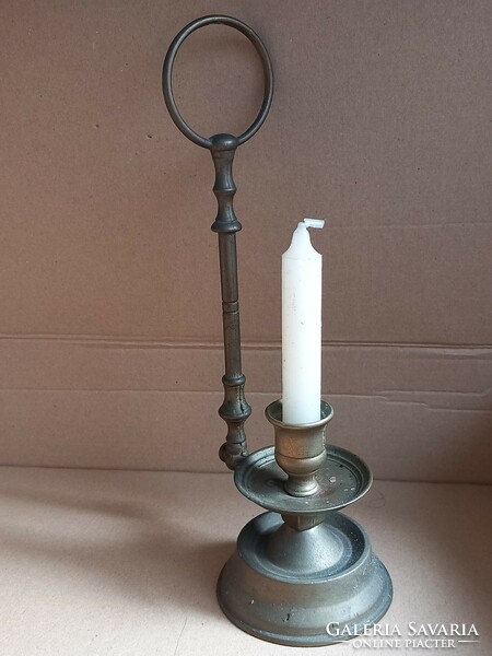 Antique metal copper bronze wall candle holder ornament