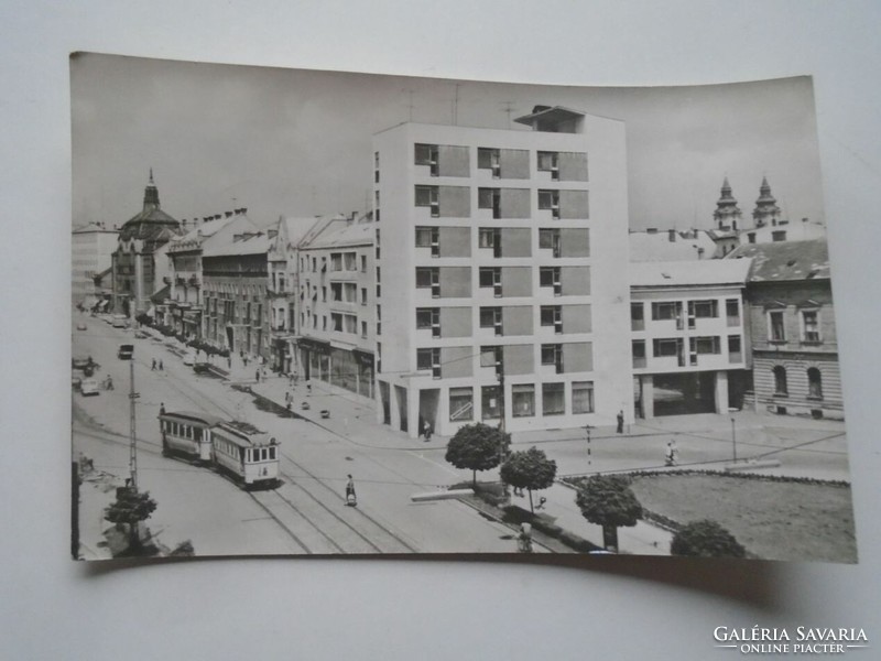 D201835   Debrecenj  Vöröshadsereg útja - villamos -  Állami Biztosító-  régi képeslap -    1963