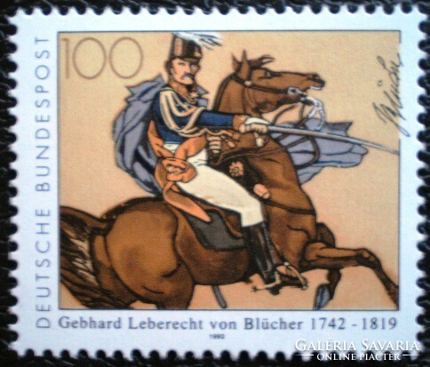 N1641 / Németország 1992 Gebhard Leberecht von Blücher marsall bélyeg postatiszta
