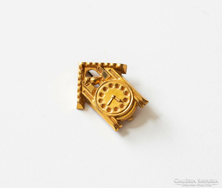 Vintage cuckoo clock brooch - pin, badge