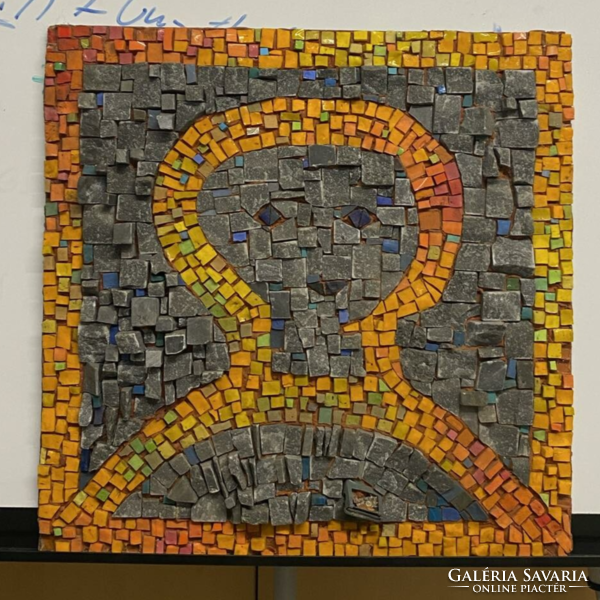 András Rác - cheerful child - mosaic